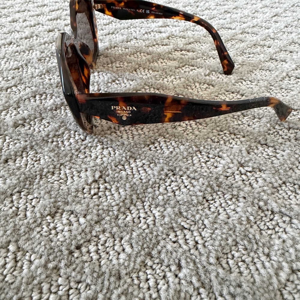 Prada Tortoiseshell Oversized Hexagonal Sunglasse… - image 2